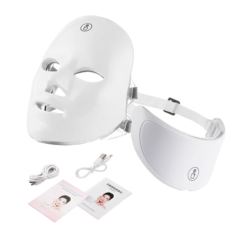 Máscara Facial LED 7 Cores ForeverLily – Rejuvenescimento Profissional em Casa