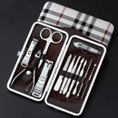 Kit Profissional de Manicure e Pedicure – 12 Peças em Aço Inoxidável