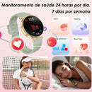 Relógio Inteligente Feminino Ella 2 Aurafit – Faz e Atende Chamadas | Monitor de Saúde | Tela AMOLED
