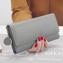 Carteira Feminina Longa em Couro PU – Multifuncional com Porta-Cartões e Clutch Elegante