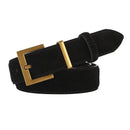 Cinto Feminino Vintage em Couro Legítimo Camurça com Fivela Dourada – Ideal para Jeans, Vestidos e Looks Elegantes