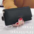 Carteira Feminina Longa em Couro PU – Multifuncional com Porta-Cartões e Clutch Elegante