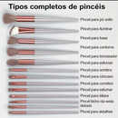 Kit Profissional de Pincéis de Maquiagem 13 peças