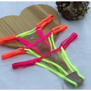 Kit 3 Calcinhas TULÊ Fio Dental Neon Sexy Com Regulagem